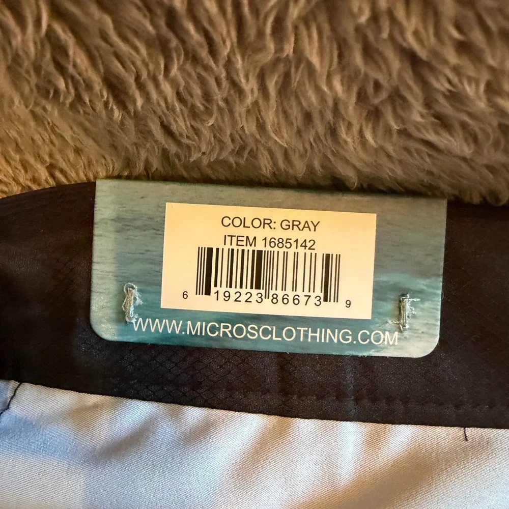 NWT Micros Black and Gray Hybrid Shorts